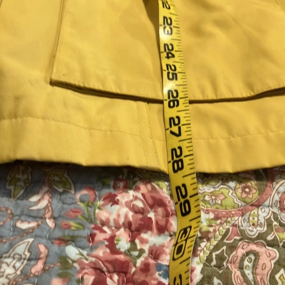 Yellow Hooded Belted Raincoat by Gallery Size Large EUC - Picture 16 of 16